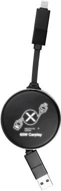 Sissetõmmatav laadimiskaabel SCX. 4-in-1 65W
