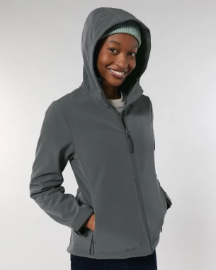 Naisten hupullinen softshell-takki Discoverer
