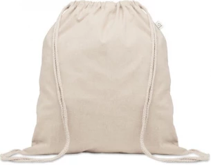 Recycled cotton drawstring bag