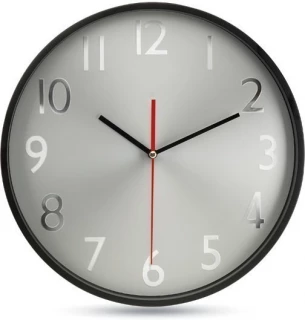 Wall clock w silver background