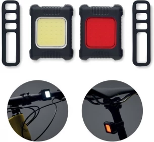 Rechargeable bike light set