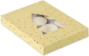 Set of 12 coloured tealights