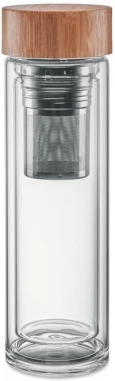 Kaksoisseinäinen lasipullo 400ml