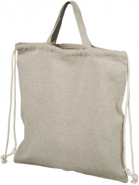 Pheebs 150 g/m² recycled cotton drawstring backpack