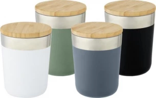 Lagan 300 ml kuparivakuumieristetty, ruostumattomasta teräksestä valmistettu kahvimuki bambukannella