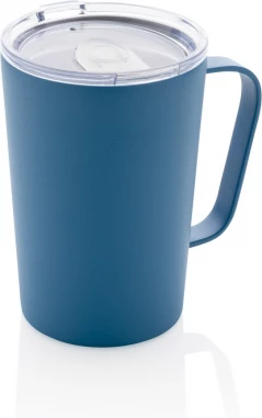 RCS recycled stainless steel modern vacuum mug with lid, black