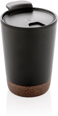 Cork coffee tumbler, black