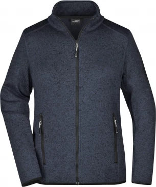 Fashionable knitted fleece jacket with stand-up collar