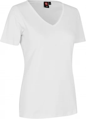 V-kaelusega Interlock T-särk naistele