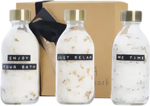 Wellmark Just Relax 3-osainen 200 ml:n kylpysuolalahjasetti