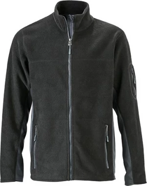 Durable fleece jacket in mixed fabrics