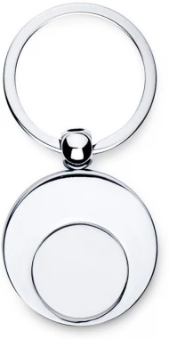 Metal key ring with token