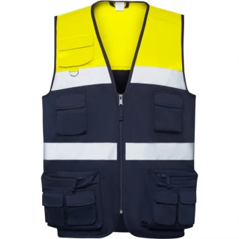 2 Värviline hi-vis töövest lukuga