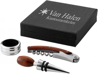 3-osaline veinitarvikute komplekt Valdi, must, must