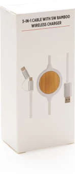 3-in-1-kaapeli, jossa on 5W:n langaton bambulaturi