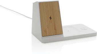 Ontario kierrätysmuovi & bambu 3-in-1 langaton laturi