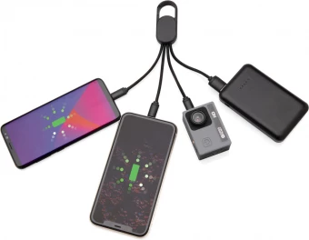 4-in-1 kaapeli karabiinihakalla