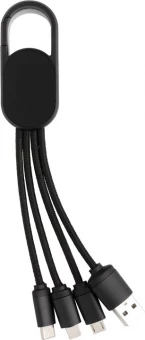 4-in-1 cable with carabiner clip
