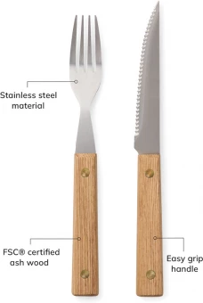 8-osaline söögiriistakomplekt VINGA Paso 8tk