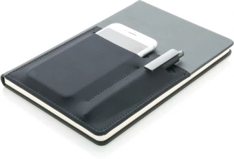 A5 Deluxe märkmik nutitaskutega, must