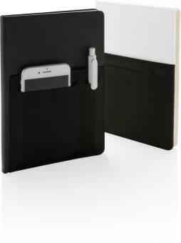 A5 Deluxe märkmik nutitaskutega, must