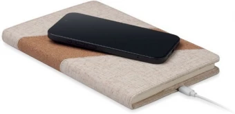 A5 märkmik 15W juhtmevaba laadijaga Cortona