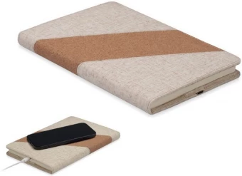 A5 märkmik 15W juhtmevaba laadijaga Cortona