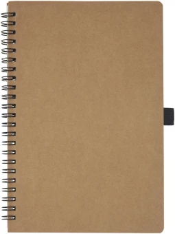 Cobble-kierremuistikirja kivipaperilla, koko A5, O-vaijerilla, kierrätettyä kartonkia