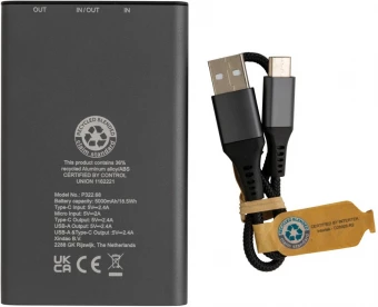 Terra RCS pārstrādāta alumīnija barošanas bloks 5000 mAh