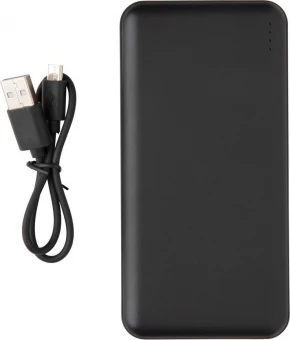 High Density 10.000 mAh Pocket Powerbank, black
