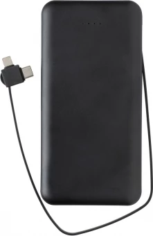 Lockhart RCS kierrätysmuovista valmistettu 10.000 mAh virtapankki integroiduilla kaapeleilla