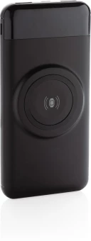 10.000 mah langaton virtapankki kellolaturilla, musta
