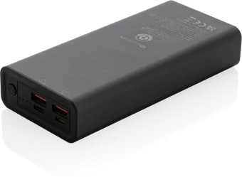 Terra RCS kierrätetystä alumiinista valmistettu 20W virtapankki, 20.000 mAh