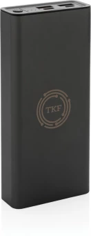 Terra RCS kierrätetystä alumiinista valmistettu 20W virtapankki, 20.000 mAh