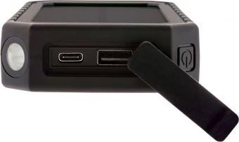 RCS kierrätysmuovista valmistettu aurinkovirtapankki 10W Langaton, musta