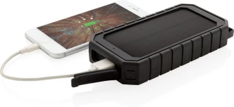 RCS kierrätysmuovista valmistettu aurinkovirtapankki 10W Langaton, musta