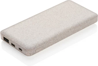 10.000 mAh Vehnän olki tehopankki, ruskea