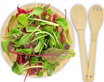 Argulls bambusest salatikauss ja -tööriistad