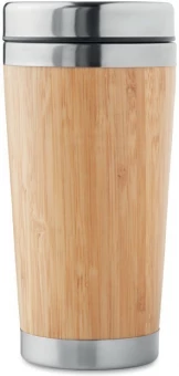 Bamboo double wall travel cup