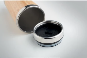 Bamboo double wall travel cup