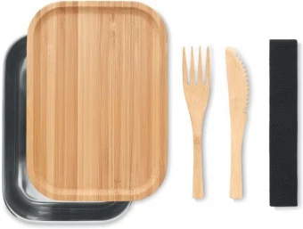 Bambusest kaanega lõunasöögikarp