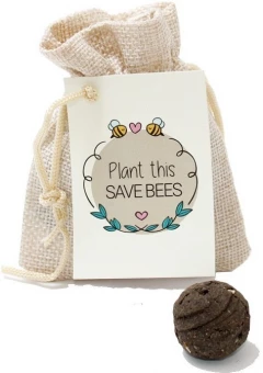 Mehiläispommi juuttipussissa