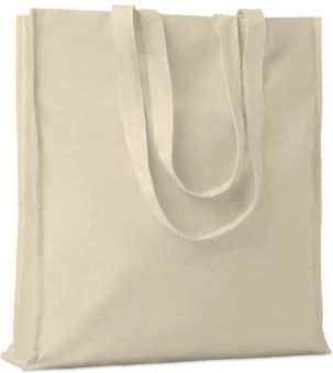 Cotton shopping bag w/ gussets