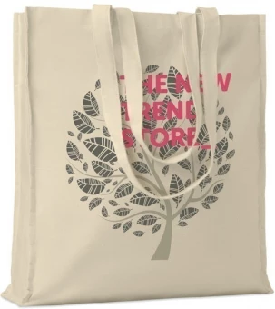 Cotton shopping bag w/ gussets