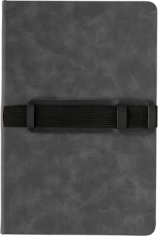 Luksusa cieto vāku PU piezīmju grāmatiņa A5 ar telefona un pildspalvas turētāju