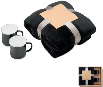 Fliisteki ja 2 kruusi kinkekomplekt Agradable