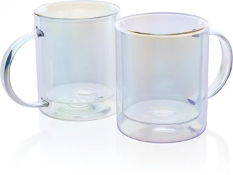 Deluxe kaksiseinäinen galvanoitu lasimuki