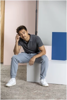 Graphite lühikeste varrukatega meeste orgaaniline polo