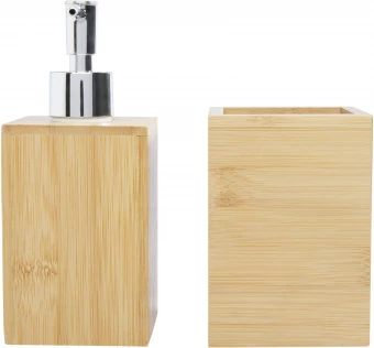 Hedon 3-osaline bambusest vannitoakomplekt