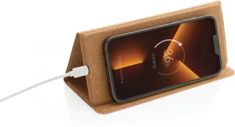 10W korkista valmistettu hiirimatto ja jalusta langattomalla latauksella